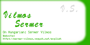 vilmos sermer business card